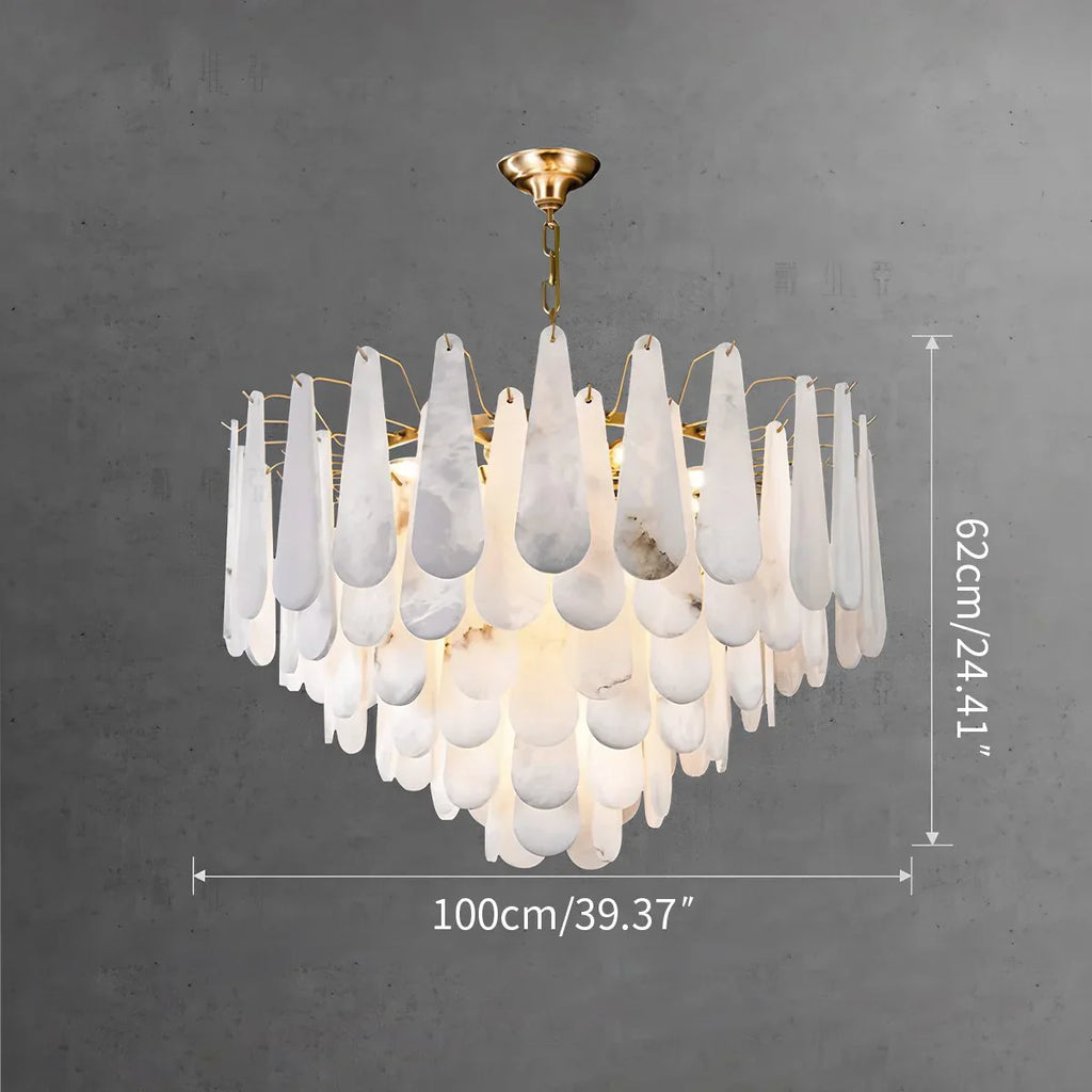 Haown Modern Luxury Multi-layer Spanish Alabaster Chandelier