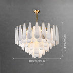 Haown Modern Luxury Multi-layer Spanish Alabaster Chandelier