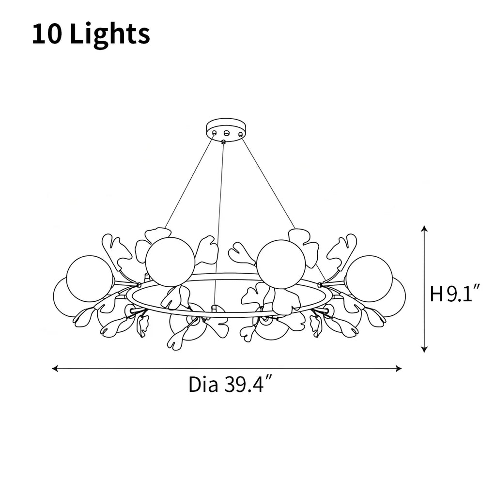 Evander Gingko Chandelier