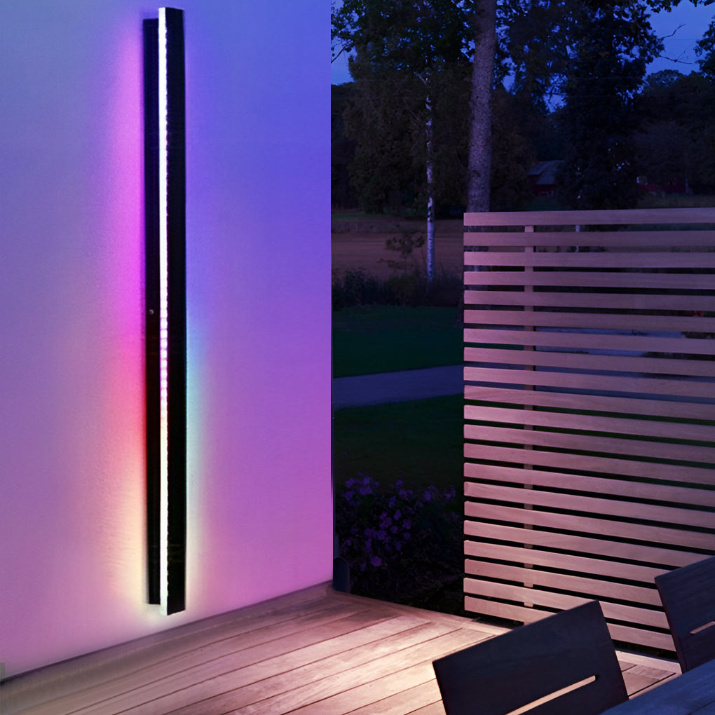 Black Long LED Linear Lights Wall Lights Outdoor LED Lighting