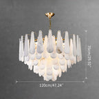 Haown Modern Luxury Multi-layer Spanish Alabaster Chandelier