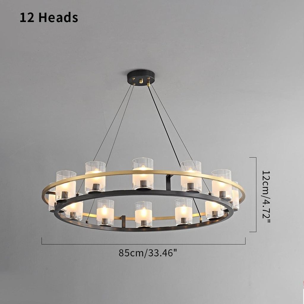 Haown Nordic Art Simulation Candle Glass Chandelier