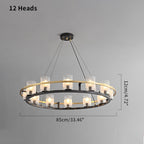 Haown Nordic Art Simulation Candle Glass Chandelier