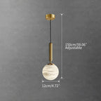 Modern Globe Spanish Alabaster Pendant Light