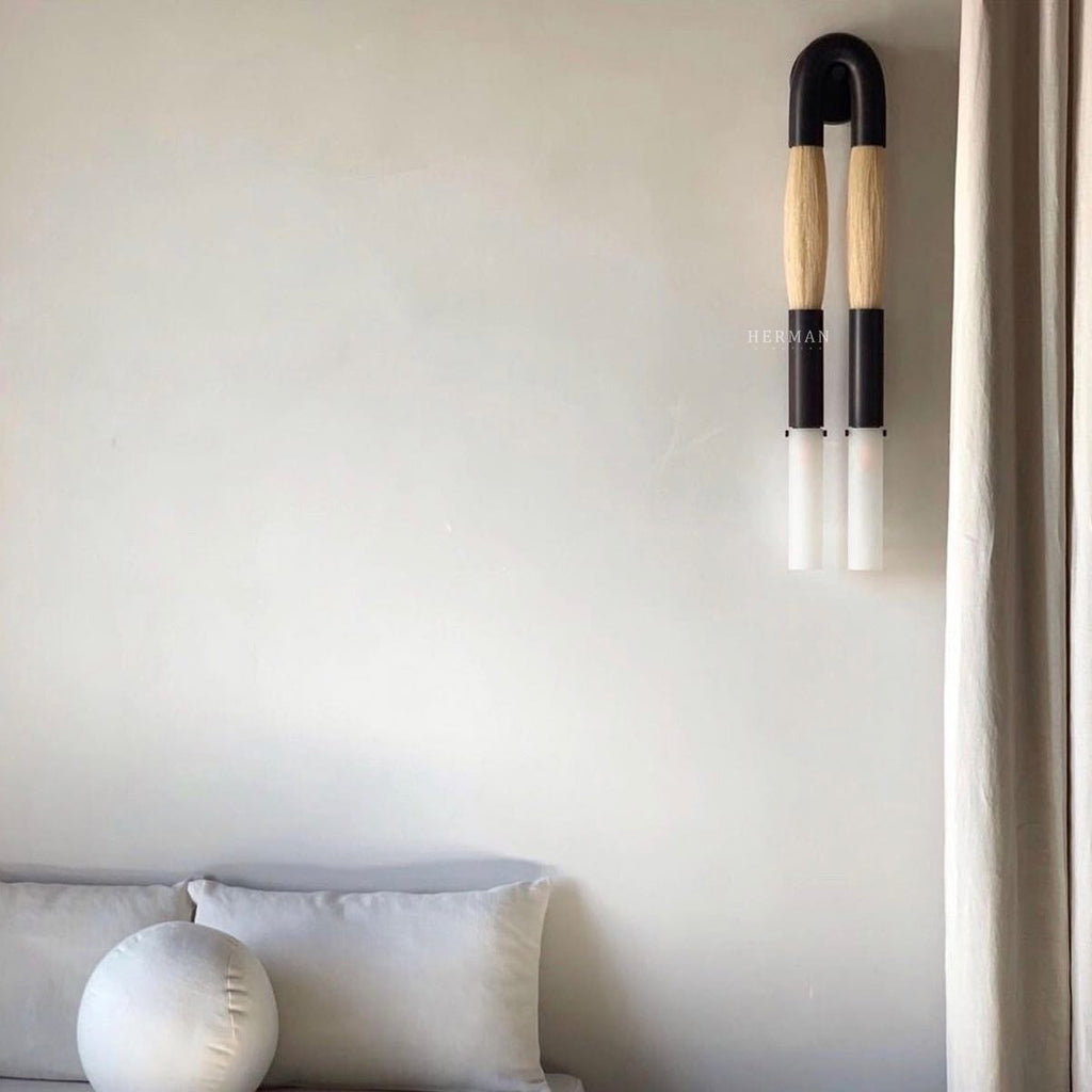 Double Head Antonia Horsehair Sconce