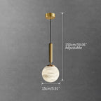 Modern Globe Spanish Alabaster Pendant Light