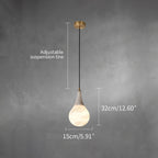 Haown Creative Waterdrop Spanish Alabaster Pendant Light