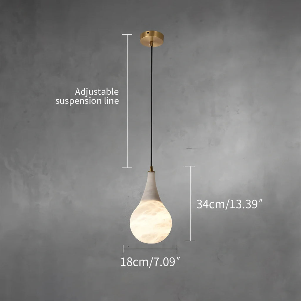 Haown Creative Waterdrop Spanish Alabaster Pendant Light