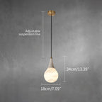Haown Creative Waterdrop Spanish Alabaster Pendant Light