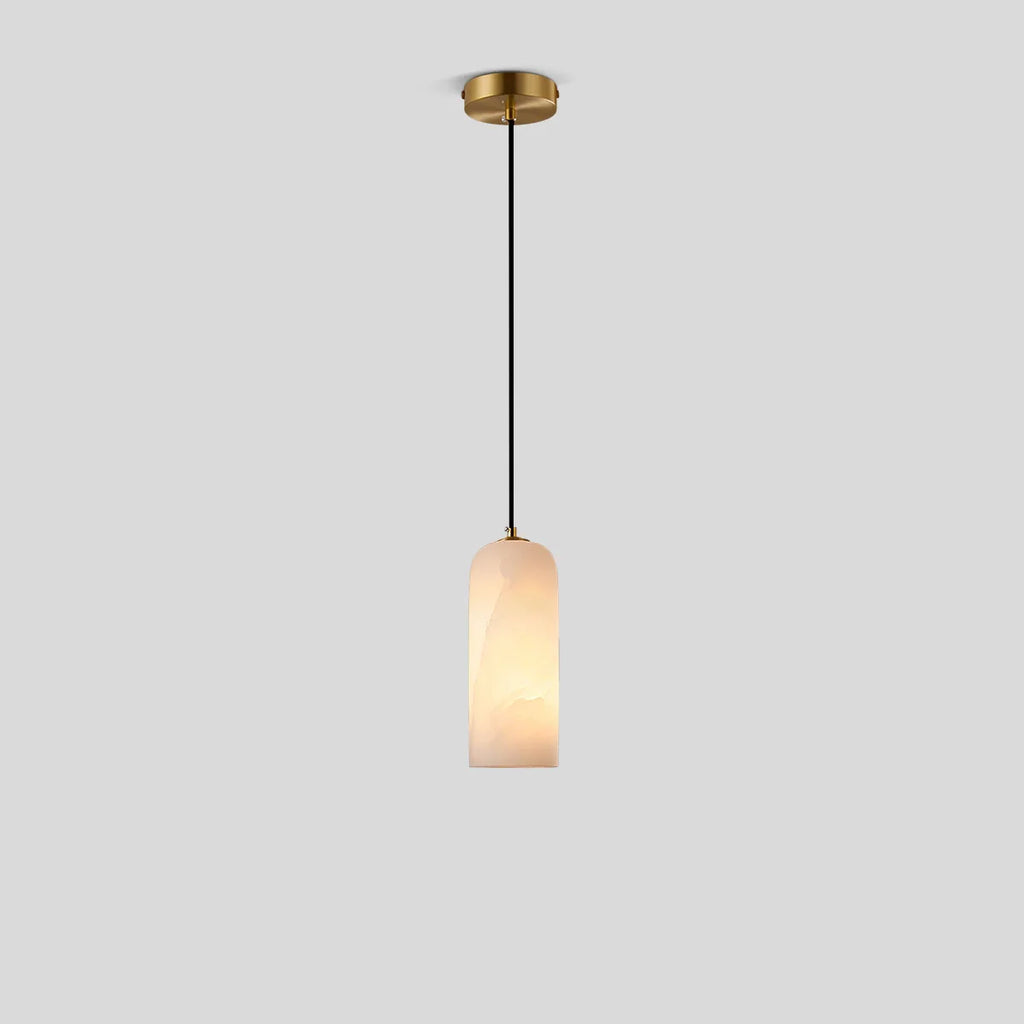 Modern All Copper Spanish Alabaster Pendant Light