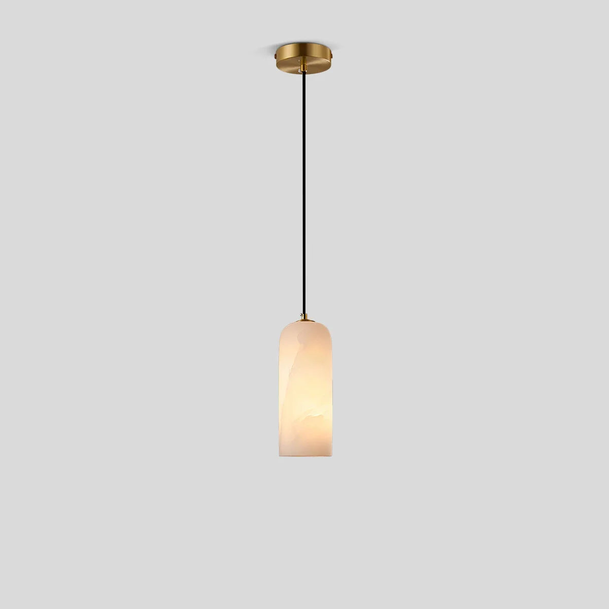 Modern All Copper Spanish Alabaster Pendant Light