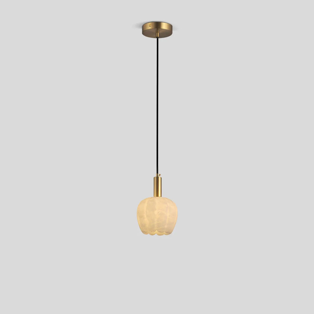 Flower Bud Shaped Spanish Alabaster Pendant Light