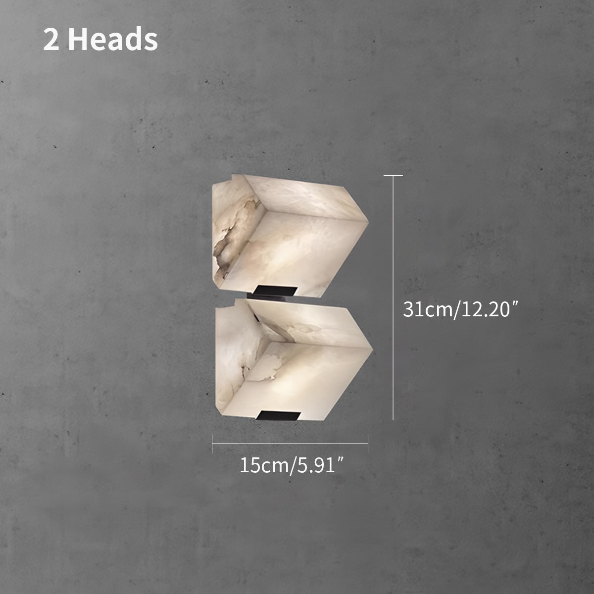 Triple Sloping Block Spanish Alabaster Wall Sconce