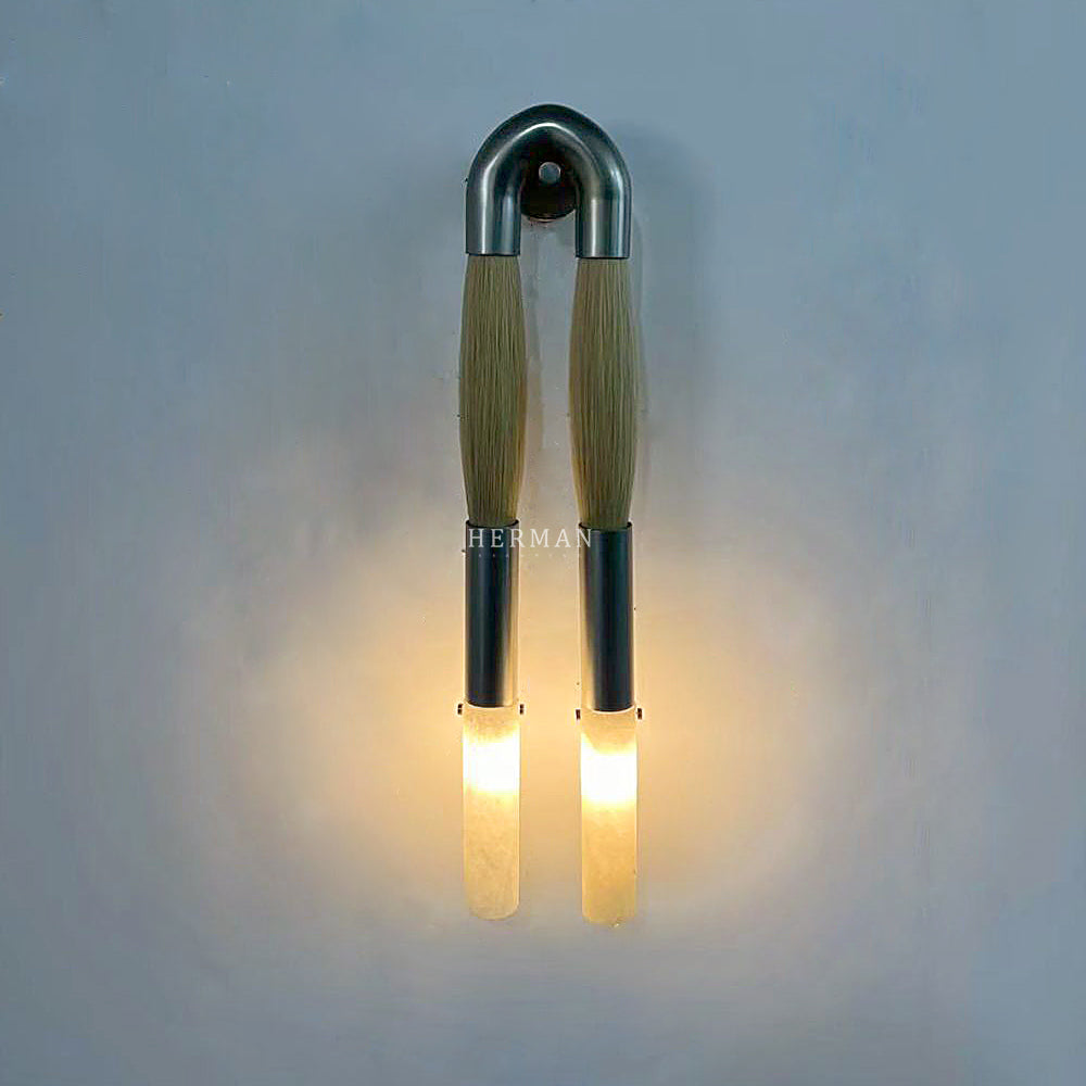 Double Head Antonia Horsehair Sconce