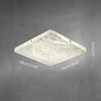 Haown Minimalism Ultra Thin Square Spanish Alabaster Ceiling Light