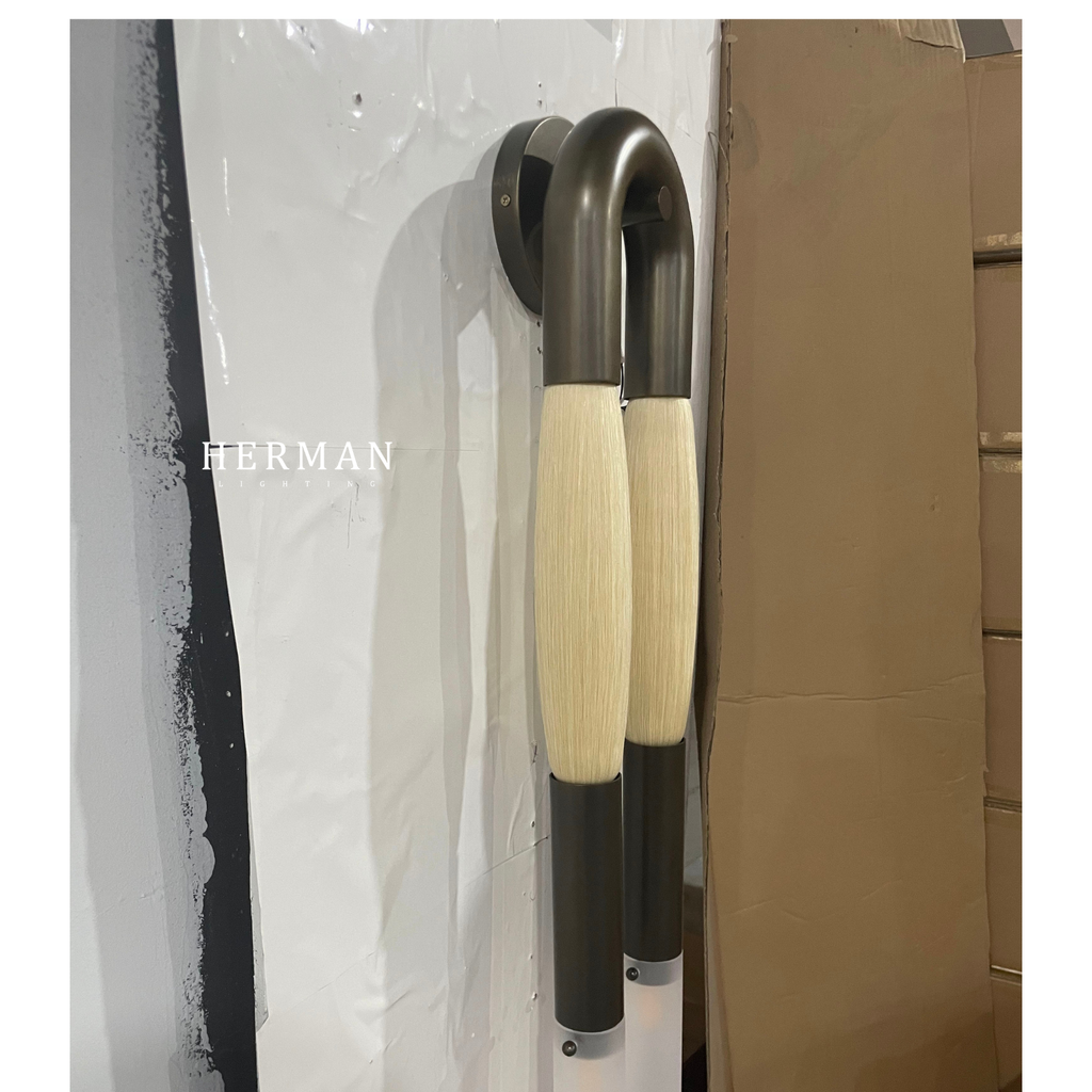 Double Head Antonia Horsehair Sconce