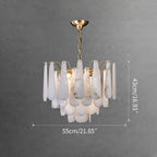 Haown Modern Luxury Multi-layer Spanish Alabaster Chandelier