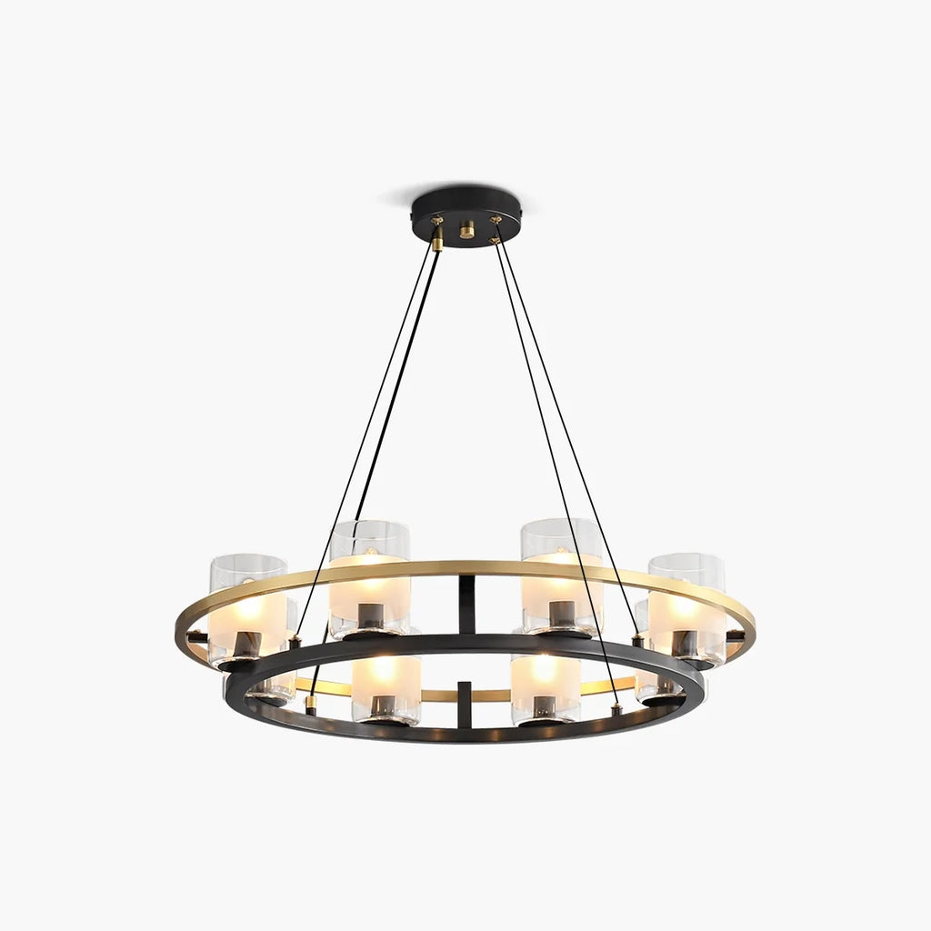 Nordic Art Simulation Candle Glass Chandelier