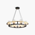 Nordic Art Simulation Candle Glass Chandelier