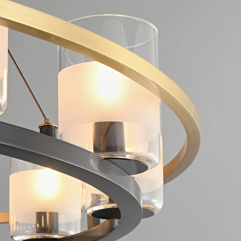 Haown Nordic Art Simulation Candle Glass Chandelier