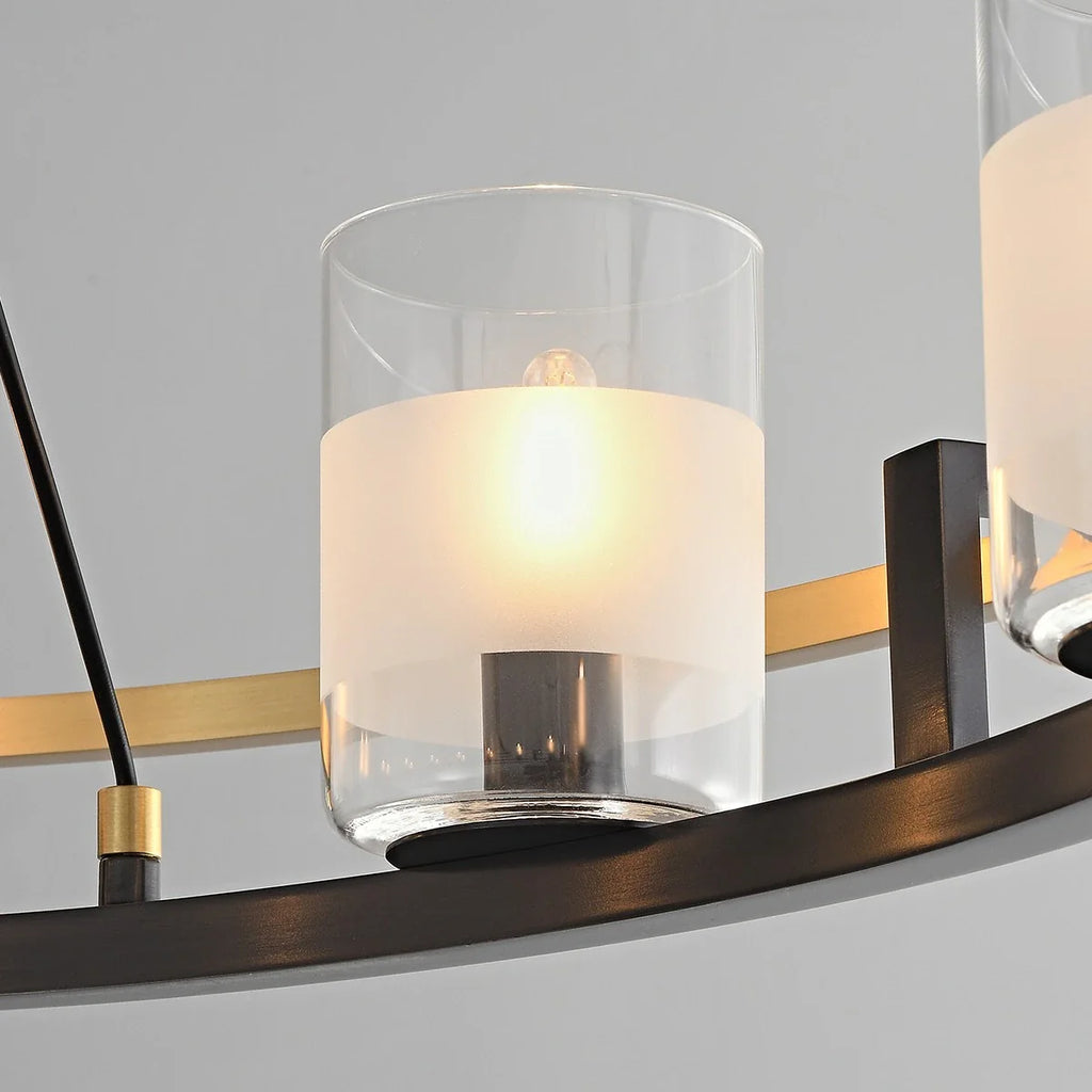 Haown Nordic Art Simulation Candle Glass Chandelier