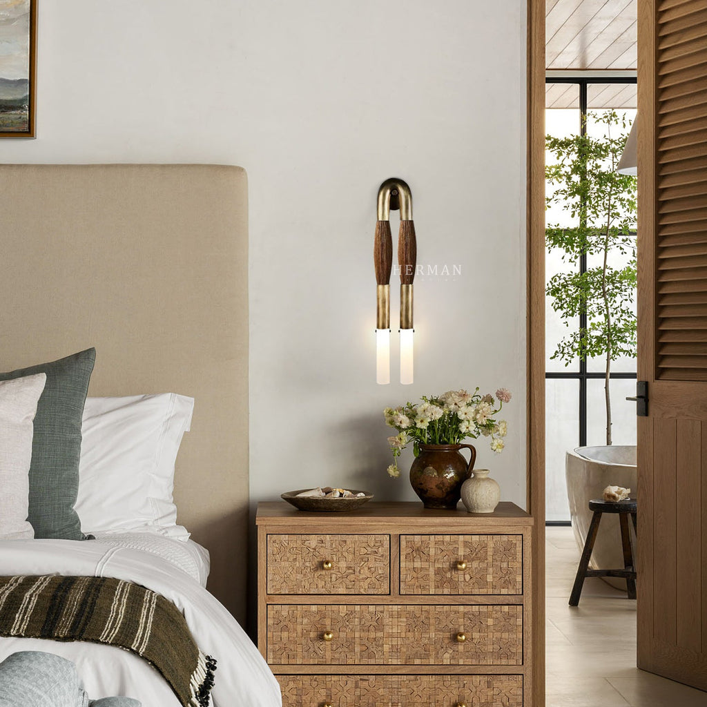 Double Head Antonia Horsehair Sconce