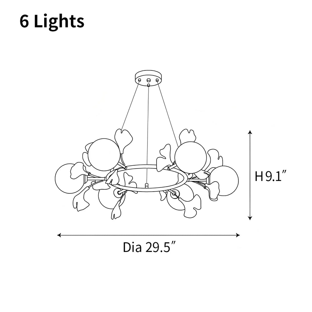 Evander Gingko Chandelier