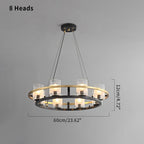 Haown Nordic Art Simulation Candle Glass Chandelier