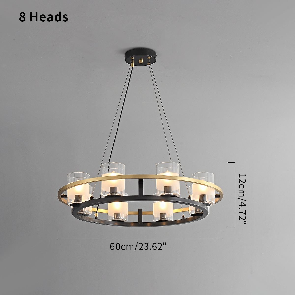 Haown Nordic Art Simulation Candle Glass Chandelier