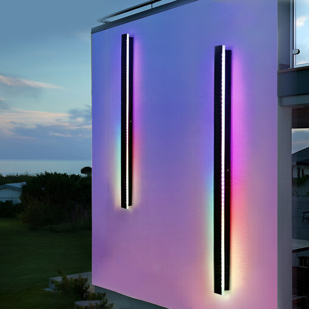 Black Long LED Linear Lights Wall Lights Outdoor LED Lighting