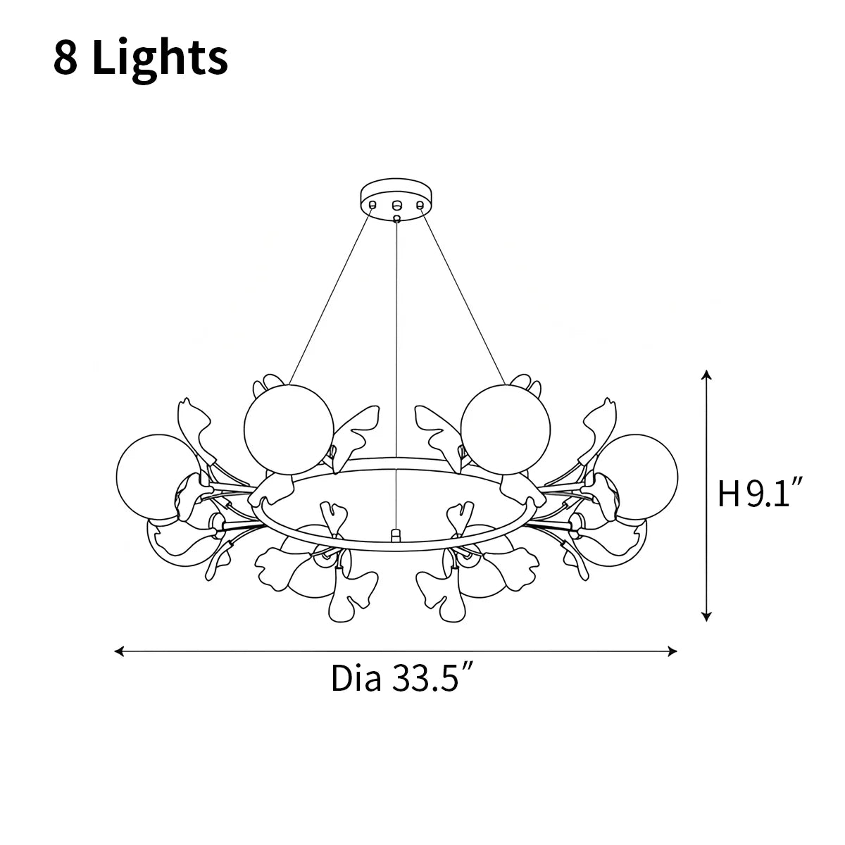 Haown Evander Ginkgo Chandelier for Dining Area