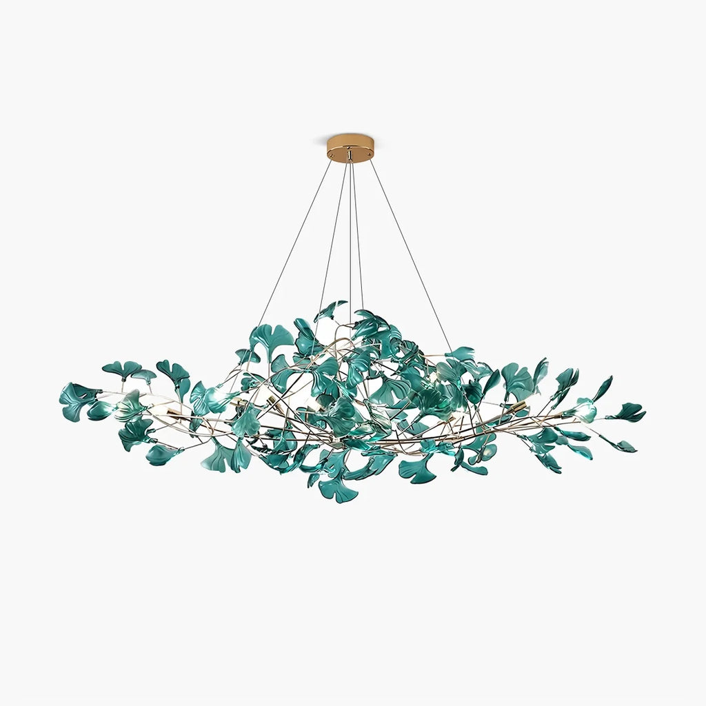 Acrylic Ginkgo Leaf Chandelier for Dining Area