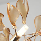 Haown Acrylic Ginkgo Leaf Chandelier for Dining Area