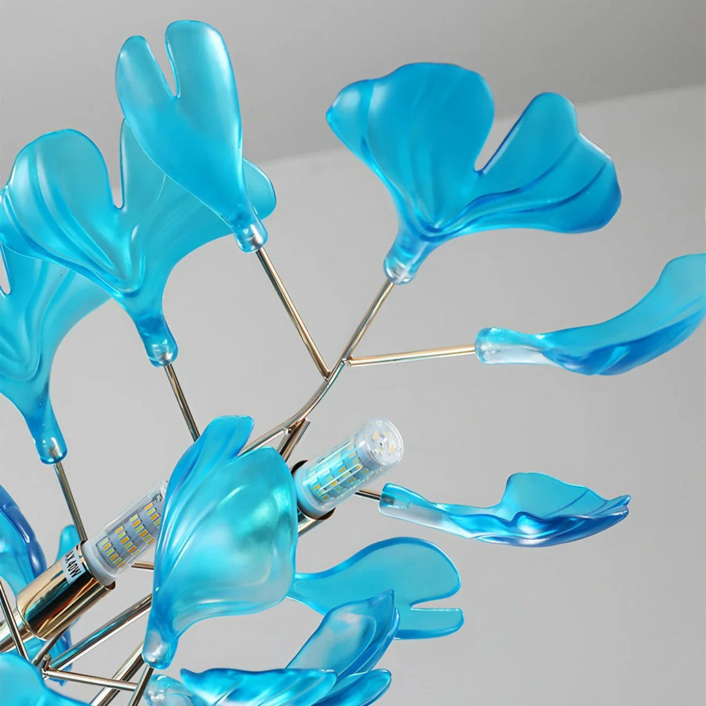 Haown Acrylic Ginkgo Leaf Chandelier for Dining Area