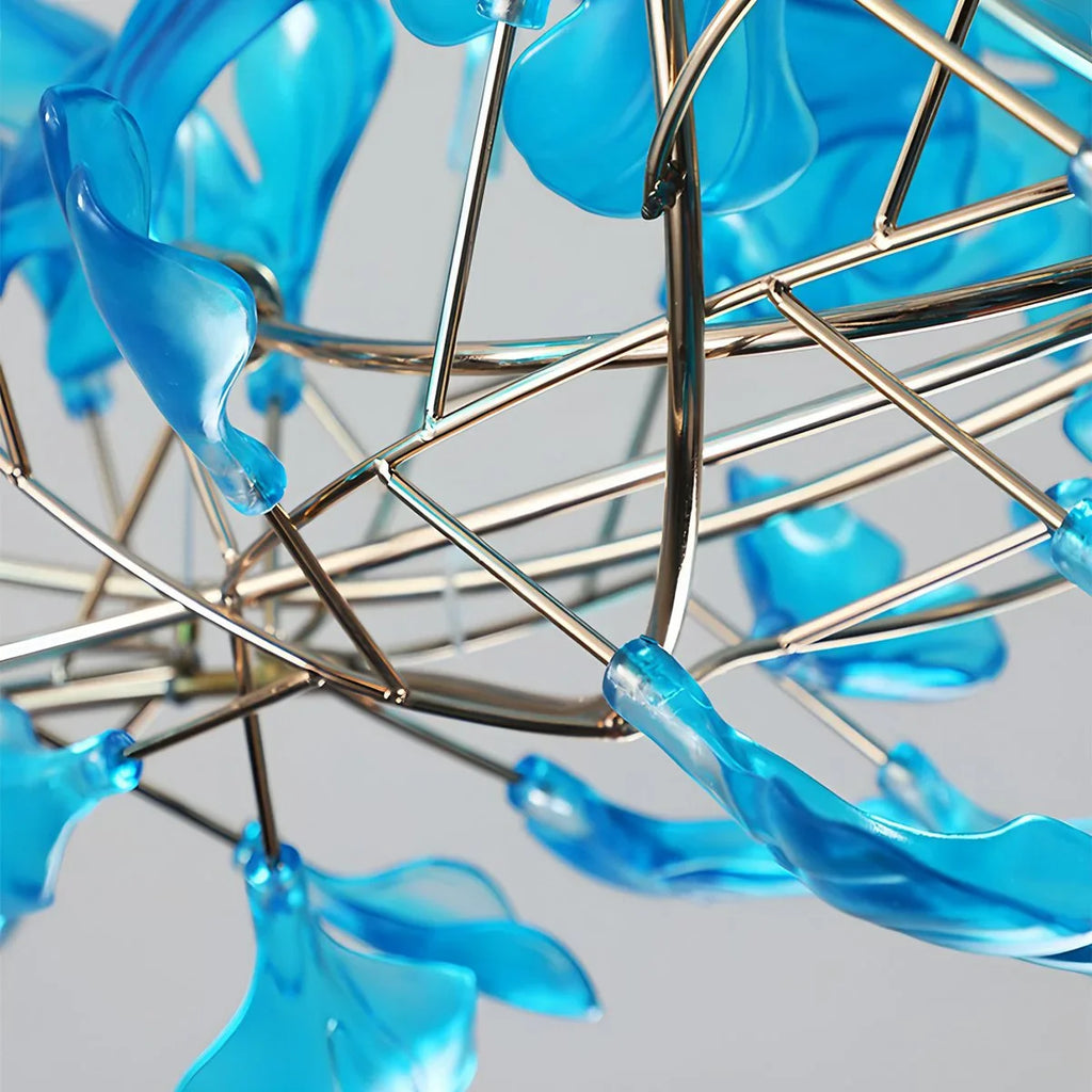 Haown Acrylic Ginkgo Leaf Chandelier for Dining Area