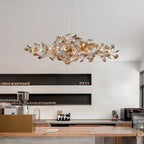 Haown Acrylic Ginkgo Leaf Chandelier for Dining Area