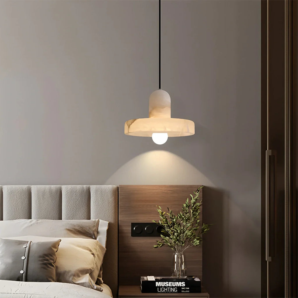Natural Spanish Alabaster Pendant Light for Bedroom