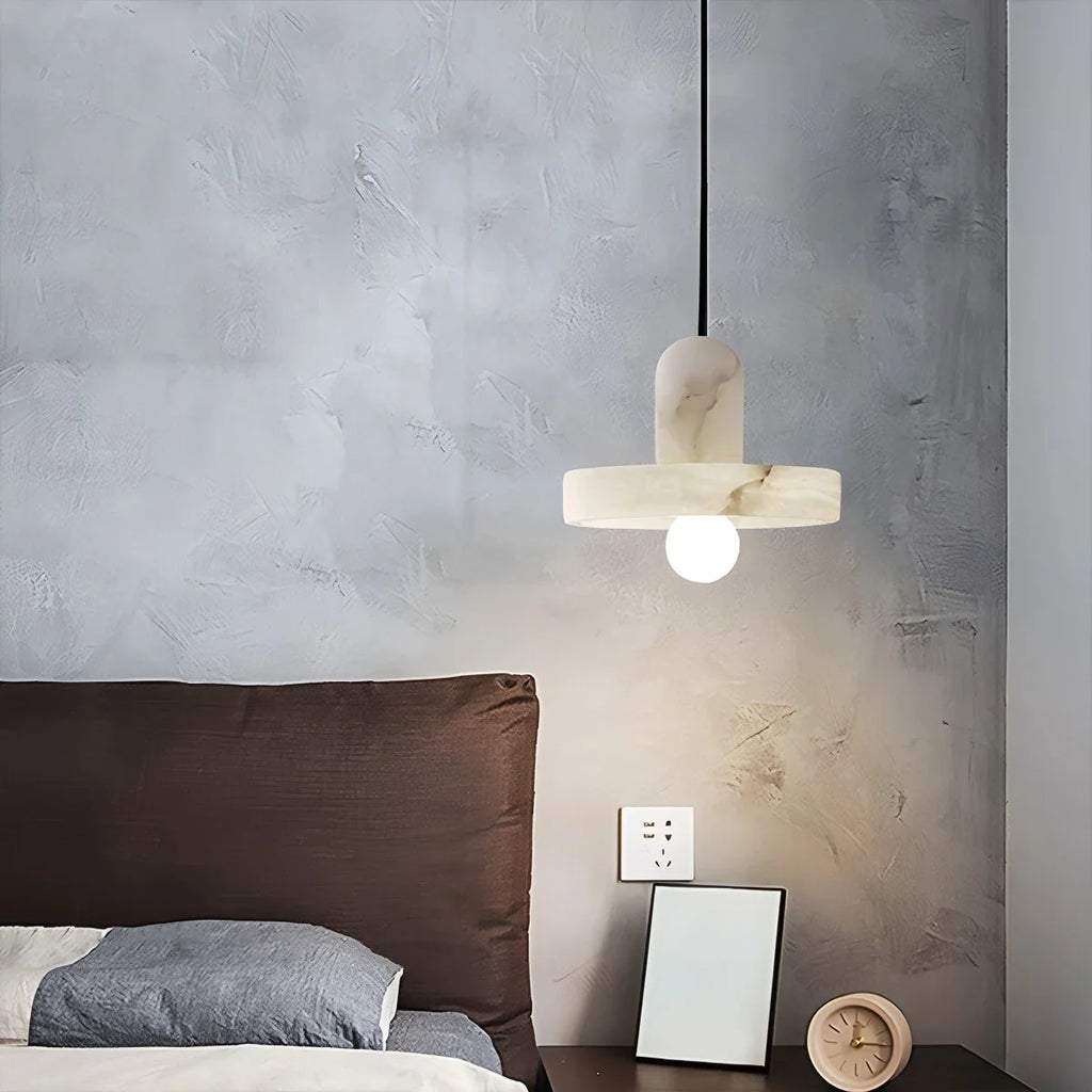 Natural Spanish Alabaster Pendant Light for Bedroom