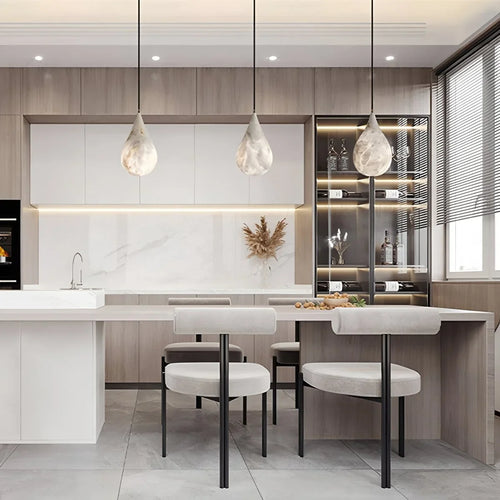 Creative Waterdrop Spanish Alabaster Pendant Light