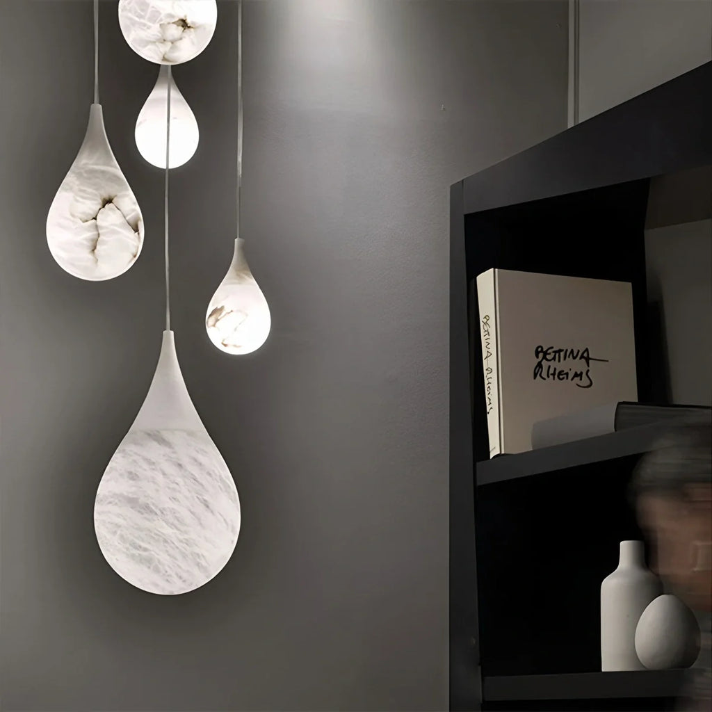 Creative Waterdrop Spanish Alabaster Pendant Light
