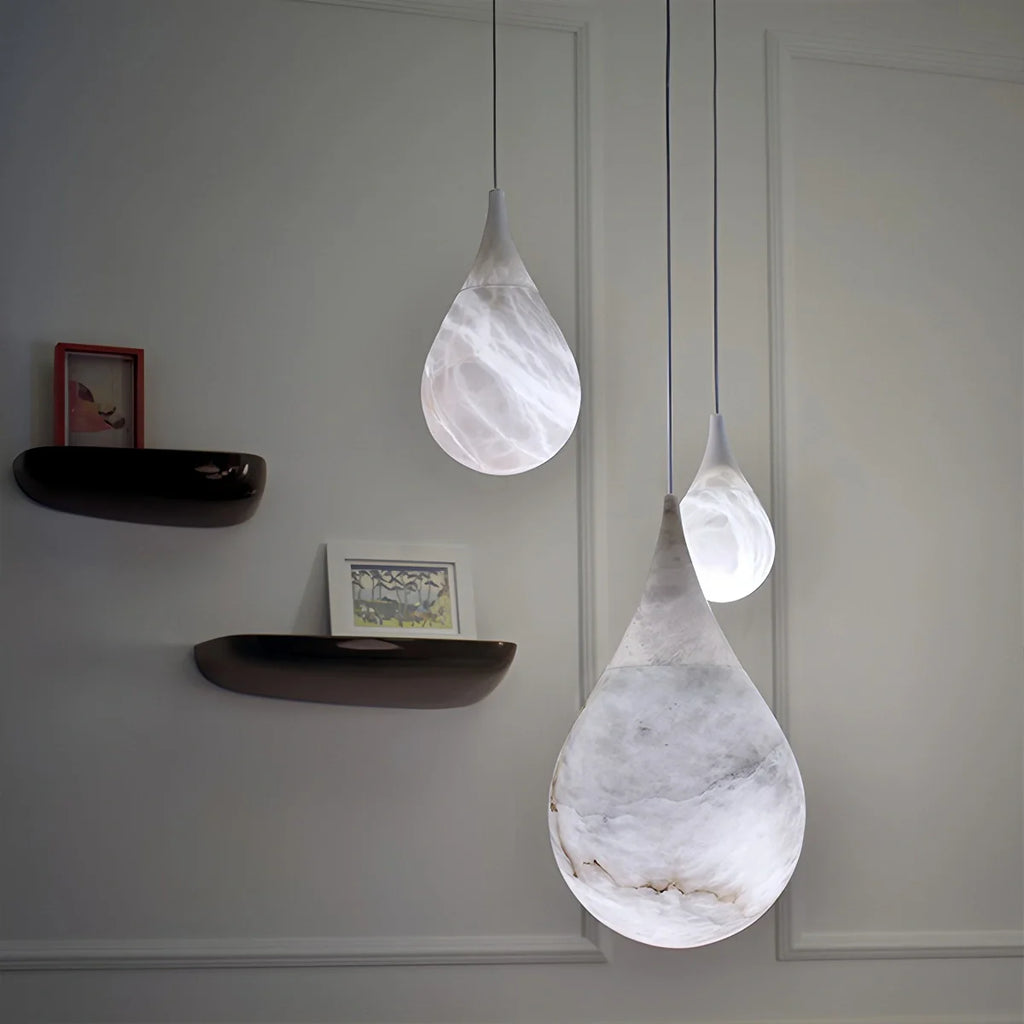 Creative Waterdrop Spanish Alabaster Pendant Light