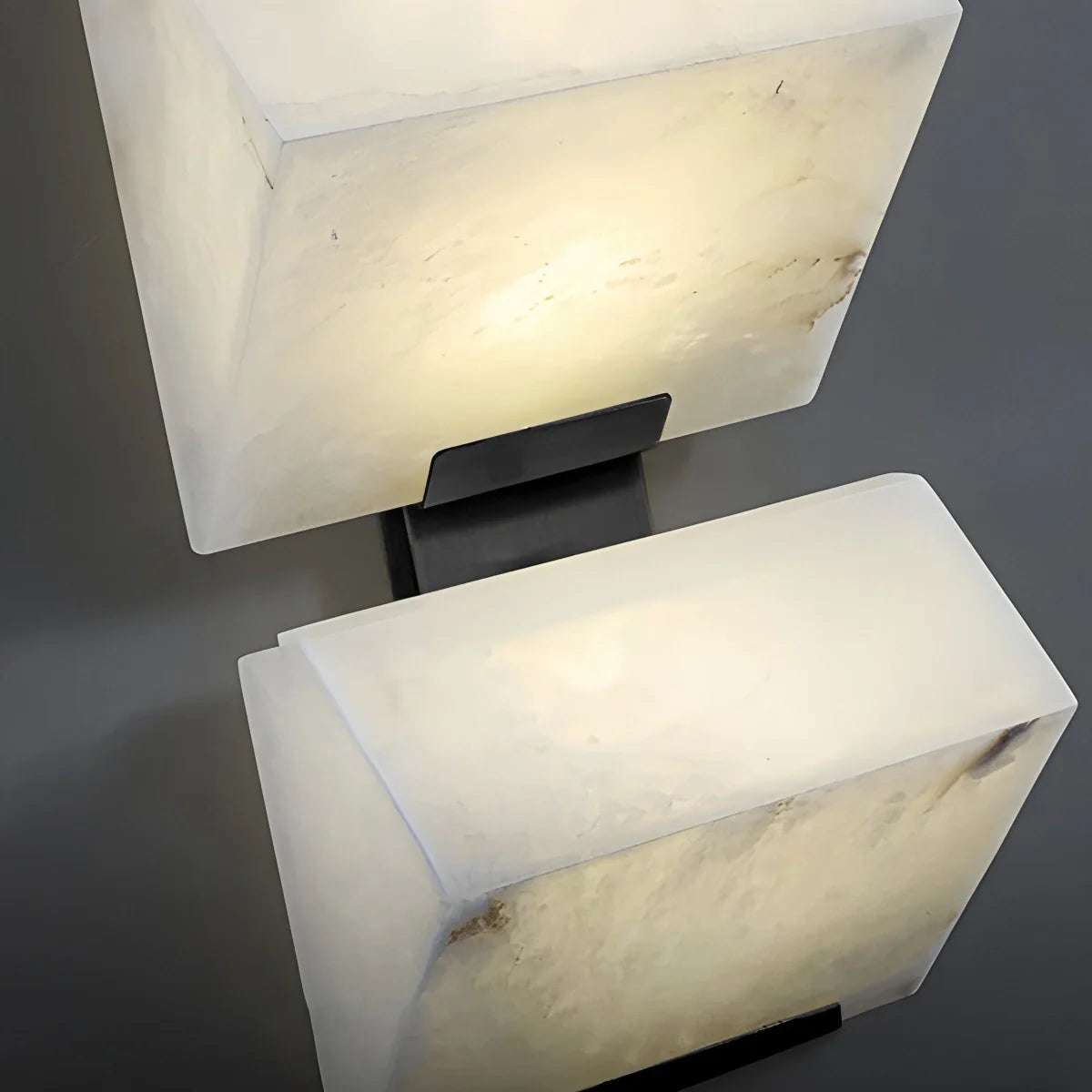 Triple Sloping Block Spanish Alabaster Wall Sconce