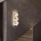 Triple Sloping Block Spanish Alabaster Wall Sconce