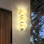 Triple Sloping Block Spanish Alabaster Wall Sconce