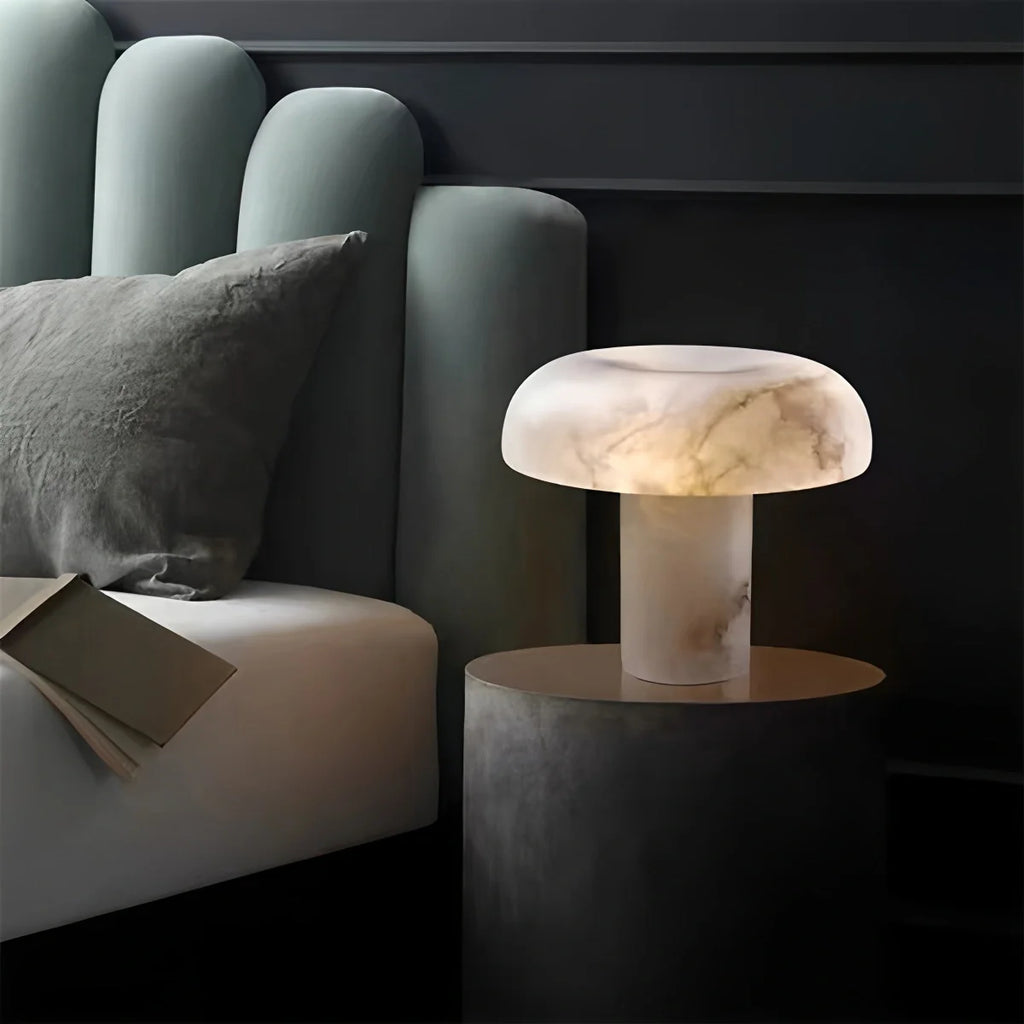 Creative Mushroom Shaped Spanish Alabaster Table Lamp
