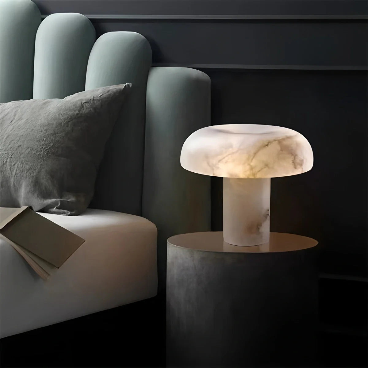 Creative Mushroom Shaped Spanish Alabaster Table Lamp