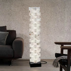 Creative Stacked Spanish Alabaster Squares Floor Lamp