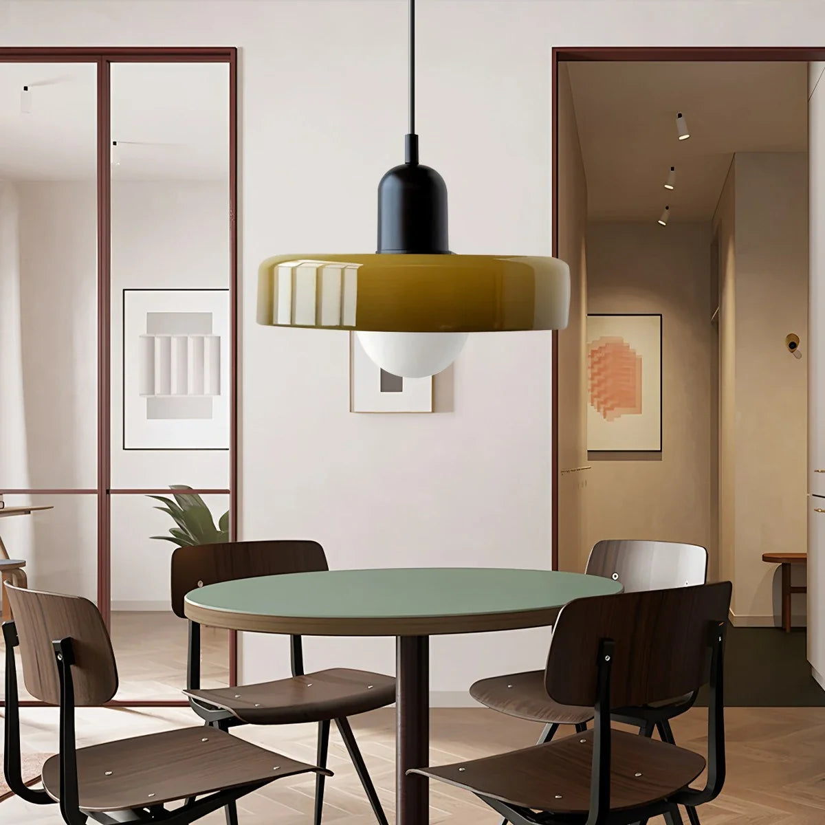 Haown Modern Bauhaus Glass Pendant Light