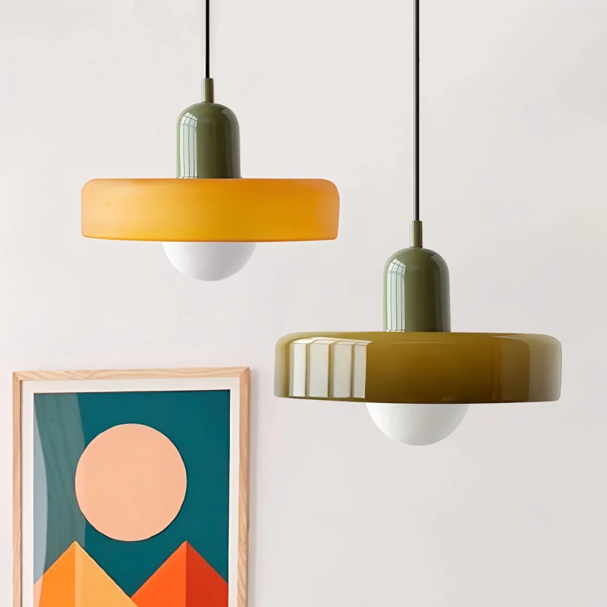 Haown Modern Bauhaus Glass Pendant Light