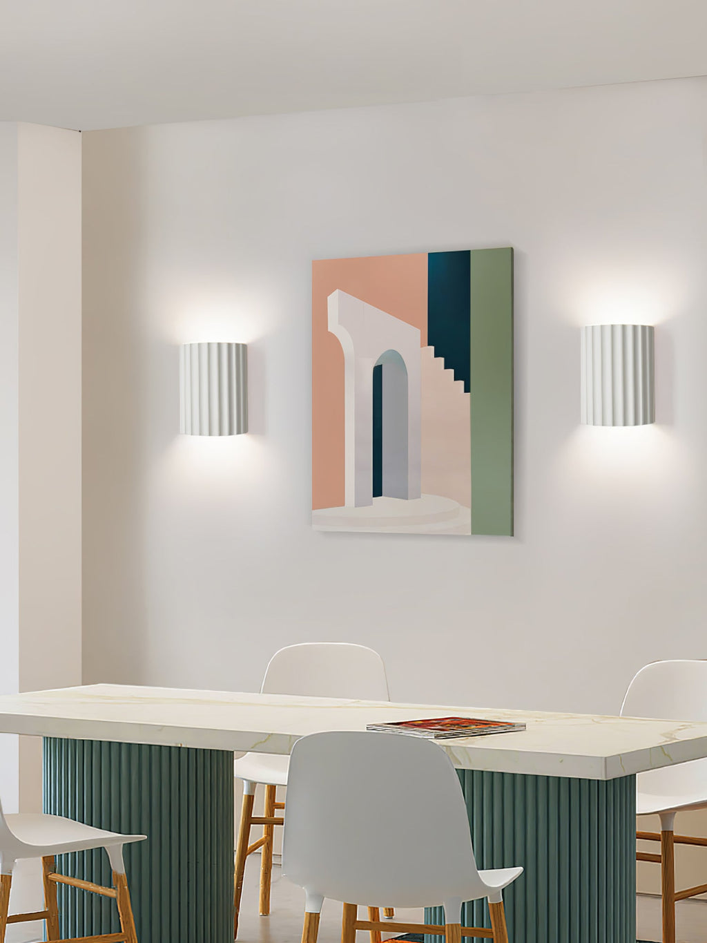 Fluted Resin Wall Lamp